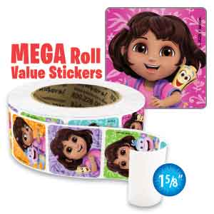 Dora Playful Value Stickers - Roll