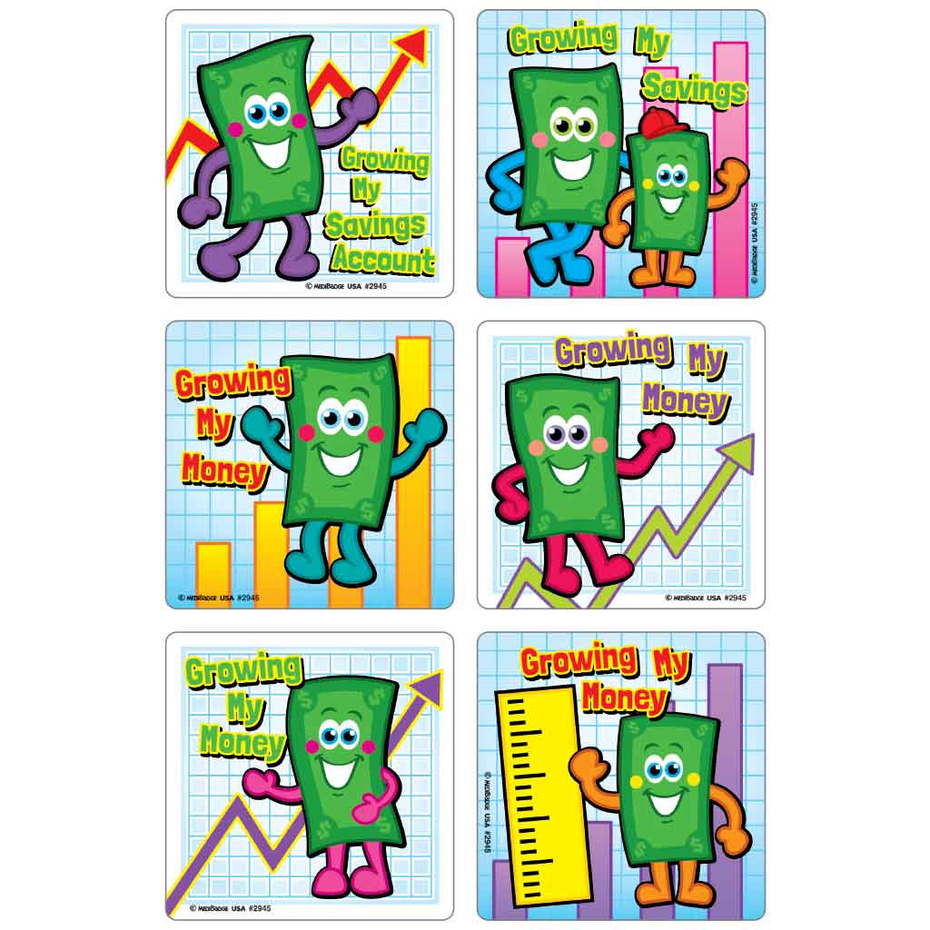 Growing My Money Asst. Banking Stickers