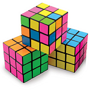 Large Neon Puzzle Cubes Toys